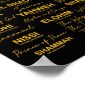 Jesus Is King Names Of God Hebrew Jesus Christian  Poster (Hoek)