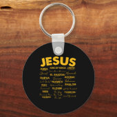 Jesus Is King Names Of God Hebrew Jesus Christian  Sleutelhanger (Voorkant)