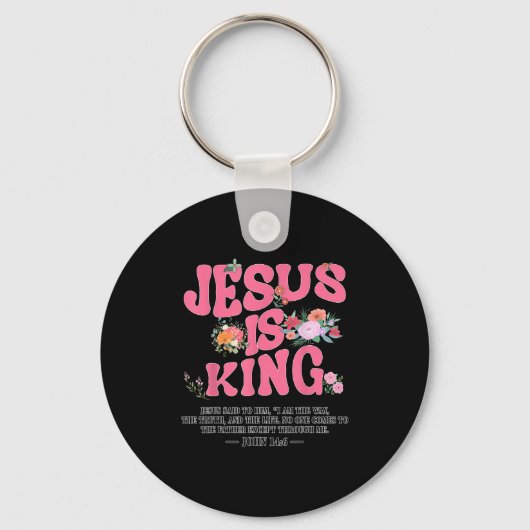 Jesus Is King Nk Christian Toddler God Sister Daug Sleutelhanger (Voorkant)
