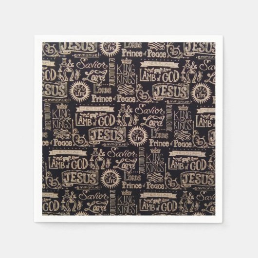 "Jesus is King of Kings" Papa Napkins Servet (Voorkant)