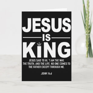 Jesus Is King Religieus Geloof God Christelijke Ma Kaart