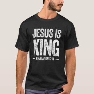 Jesus is King Revelation 1714 Christelijk Faith Bi T-shirt