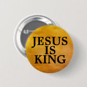 JESUS IS KING RONDE BUTTON 5,7 CM (Voorkant /achterkant)