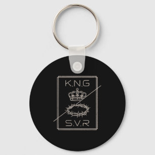 Jesus Is King Savior Christelijke Mannen Tiener Me Sleutelhanger