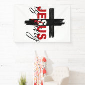 JESUS Is King Statement of Faith Artwork Spandoek (Insitu)