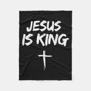 Jesus Is Koning Bijbelvers Johannes 14_6 Christeli Fleece Deken