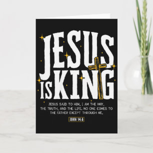 Jesus Is Koning Bijbelvers Johannes 14_6 Christeli Kaart