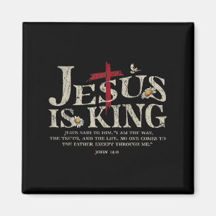 Jesus Is Koning Bijbelvers Johannes 14_6 Christeli Magneet