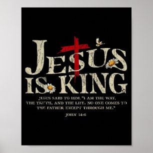 Jesus Is Koning Bijbelvers Johannes 14_6 Christeli Poster
