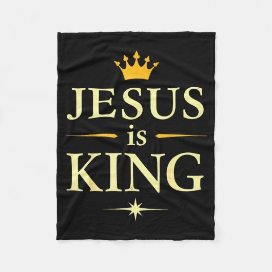 Jesus Is Koning _ Christelijk Geloof Ontwerp Fleece Deken (Voorkant)