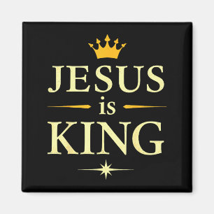 Jesus Is Koning _ Christelijk Geloof Ontwerp Magneet