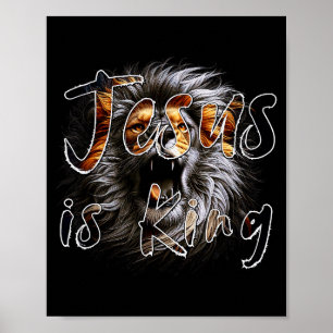 Jesus Is Koning, De Leeuw Van Juda Slaat Christia Poster