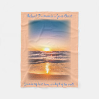 Jesus is Light Beachside Blanket Fleece Deken