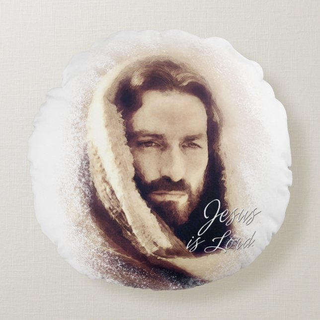 Jesus is Lord AA Round Kussens (Voorkant)
