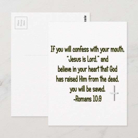 Jesus is Lord Briefkaart (Voorkant / Achterkant)