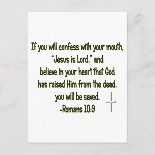 Jesus is Lord Briefkaart (Voorkant)