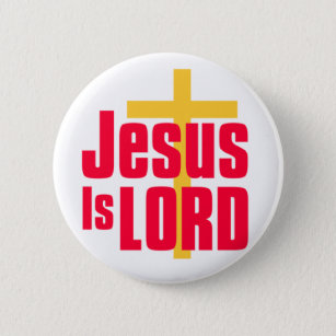 Jesus is Lord Christelijk design Ronde Button 5,7 Cm