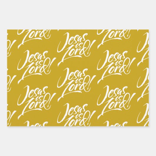 Jesus Is Lord Christmas Christelijke Retro jaren 7 Inpakpapier Vel (Voorkant 3)