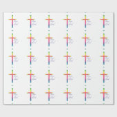 Jesus is Lord-Colorful Mosaic Cross Cadeaupapier (Vlak)