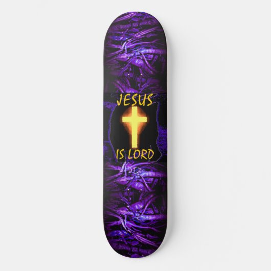 Jesus is Lord Cross skateboard (Voorkant)