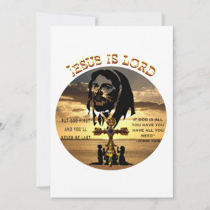 Jesus Is Lord Feestdagenkaart
