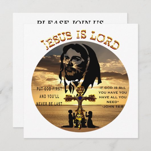Jesus Is Lord Kaart (Voorkant / Achterkant)