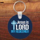 Jesus is Lord My Redeemer Christelijke Kruiskerk Sleutelhanger (Voorkant)