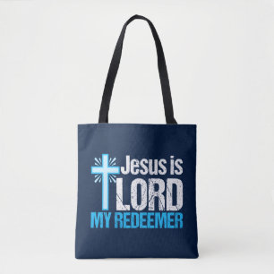 Jesus is Lord My Redeemer Christelijke Kruiskerk Tote Bag