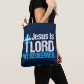 Jesus is Lord My Redeemer Christelijke Kruiskerk Tote Bag (Dichtbij)