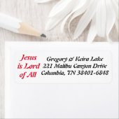 Jesus is Lord of All Return Address Label (Insitu)