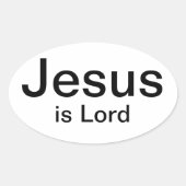 Jesus is Lord Ovale Sticker (Voorkant)