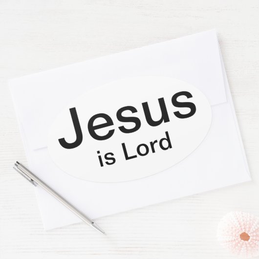 Jesus is Lord Ovale Sticker (Envelop)