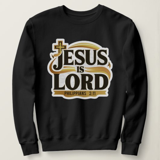 Jesus Is Lord Philippians 2:11 Christian Trui (Design voorkant)