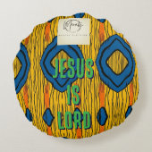 Jesus is Lord  Rond Kussen (Achterkant)