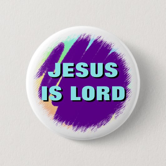 Jesus is Lord Ronde Button 5,7 Cm (Voorkant)