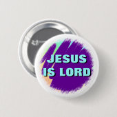 Jesus is Lord Ronde Button 5,7 Cm (Voorkant /achterkant)