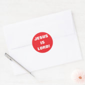 JESUS IS LORD! RONDE STICKER (Envelop)