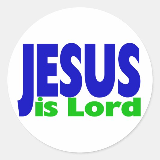 Jesus is Lord Ronde Sticker (Voorkant)
