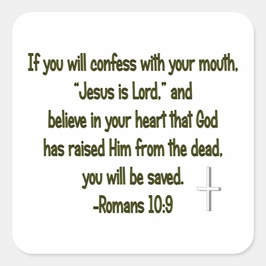 Jesus Is Lord Vierkante Sticker (Voorkant)