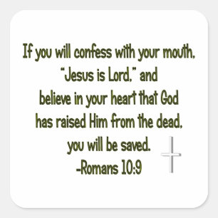 Jesus Is Lord Vierkante Sticker