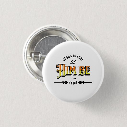Jesus is Love Ronde Button 3,2 Cm (Voorkant /achterkant)