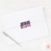 Jesus is Love Ronde Sticker (Envelop)
