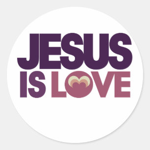 Jesus is Love Ronde Sticker
