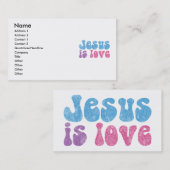 Jesus is Love Visitekaartje (Voorkant / Achterkant)