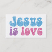 Jesus is Love Visitekaartje (Achterkant)