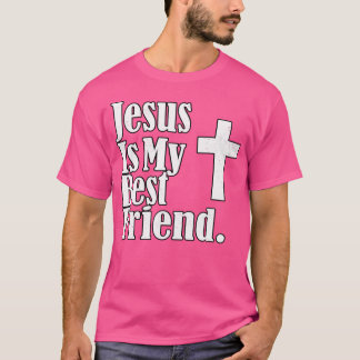 Jesus is mijn beste vriend Cross Christelijk Fa T-shirt