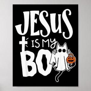 Jesus Is Mijn Boo - Grappige Griezels Kat Christel Poster