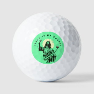 Jesus is mijn caddie Christelijke Humor Funny Gree Golfballen