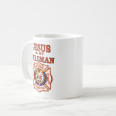 JESUS IS MIJN FIREMAN KOFFIEMOK (Voorkant links)