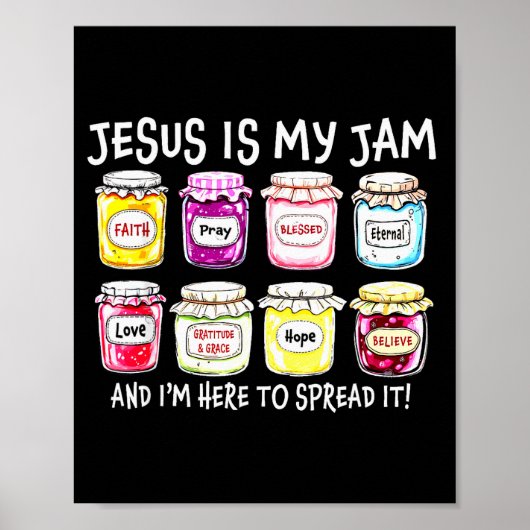 Jesus Is Mijn Jam En Ik Ben Hier Om Het Te Verspre Poster (Voorkant)